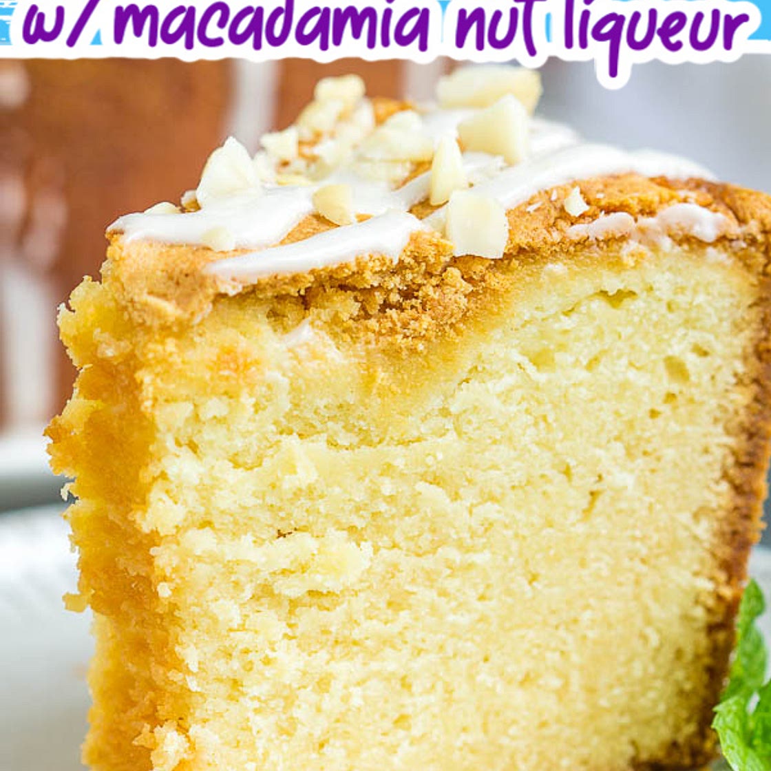 7 Flavor Pound Cake with Macadamia Nut Glaze