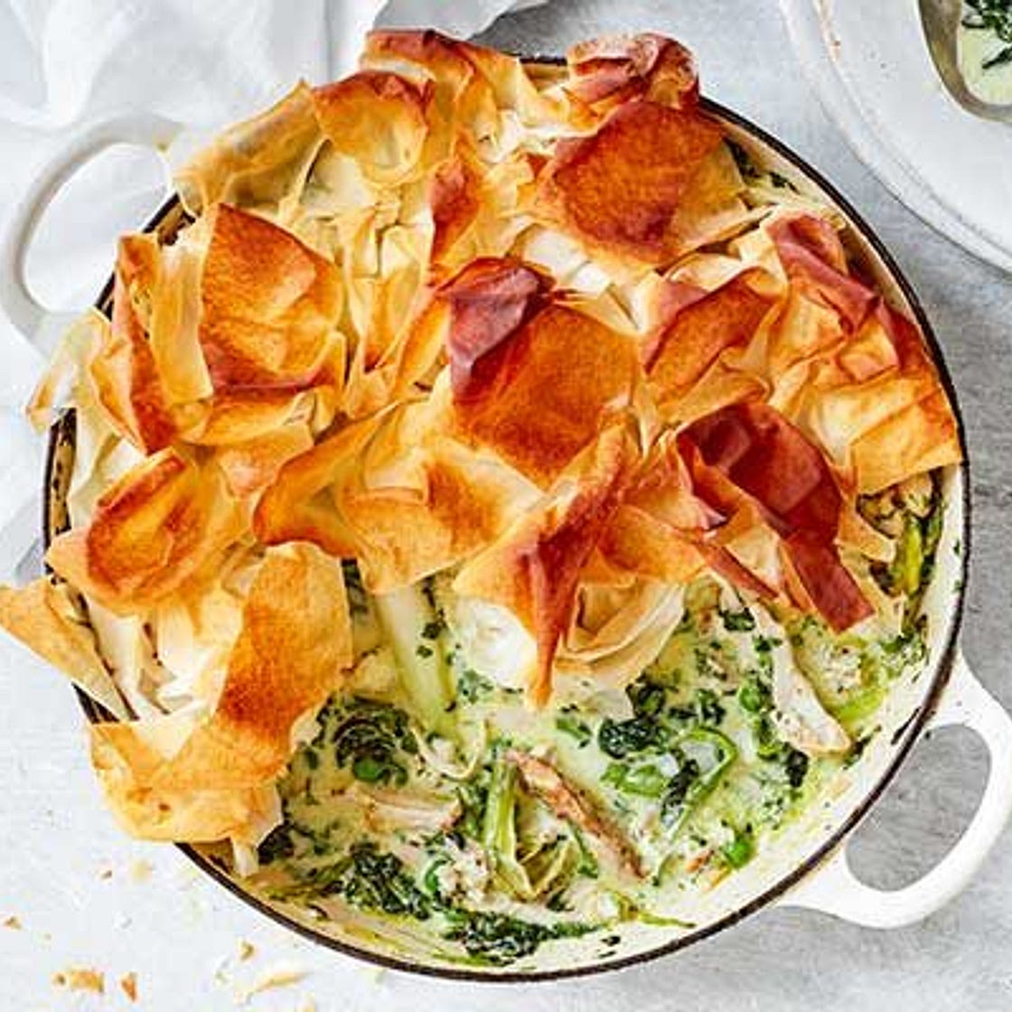 Herby spring chicken pot pie
