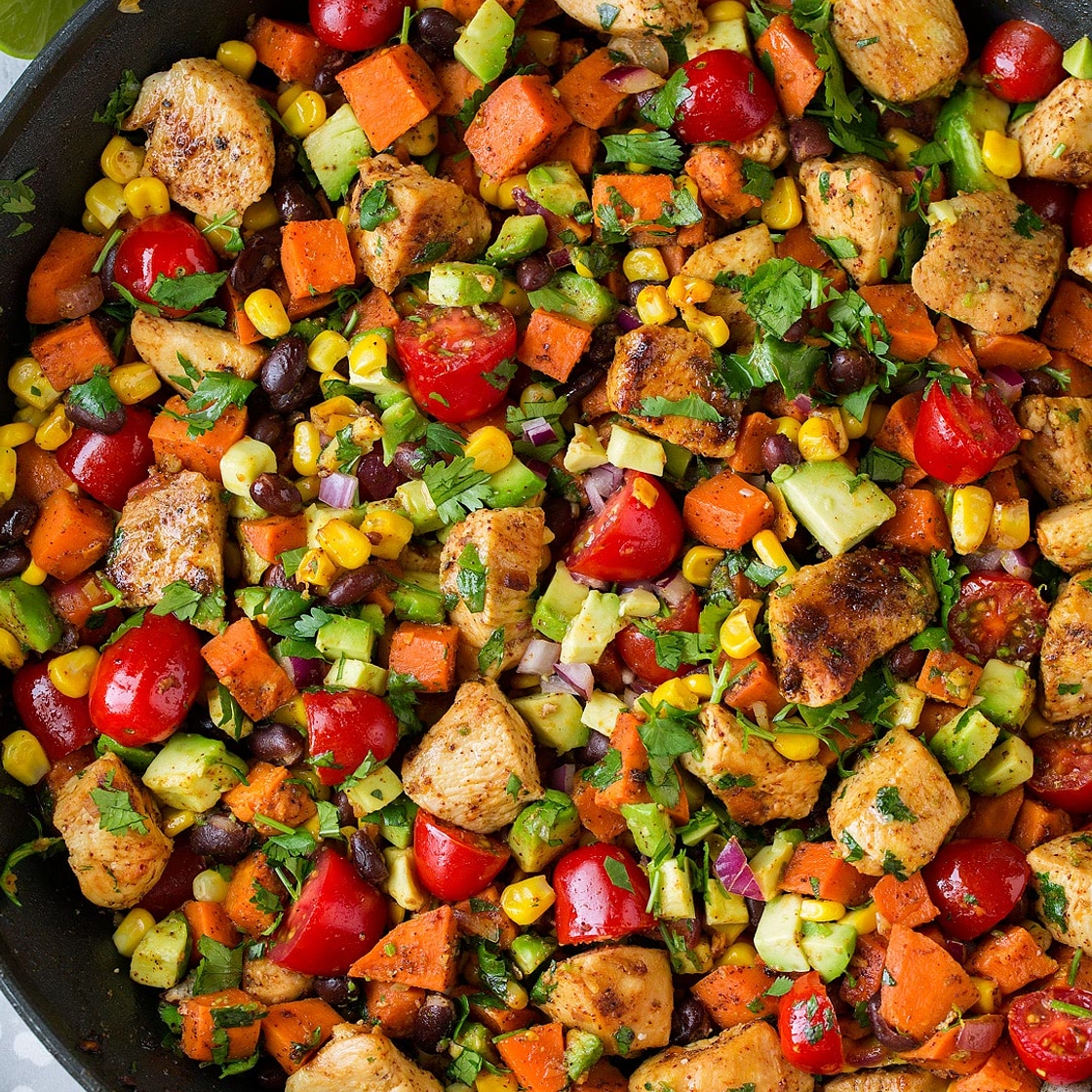 Mexican Honey-Lime Chicken and Veggie Skillet Recipe