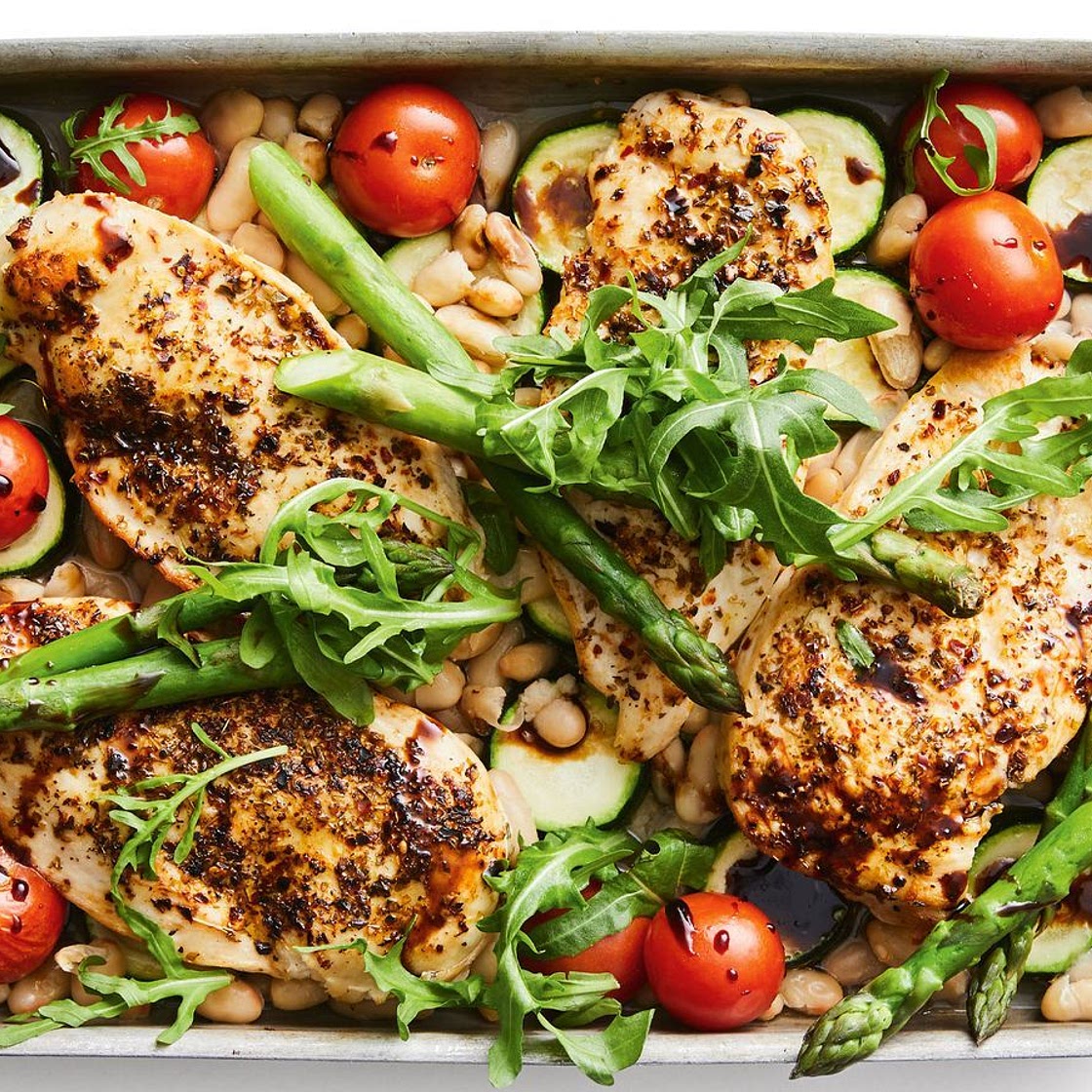 Tuscan chicken tray bake recipe