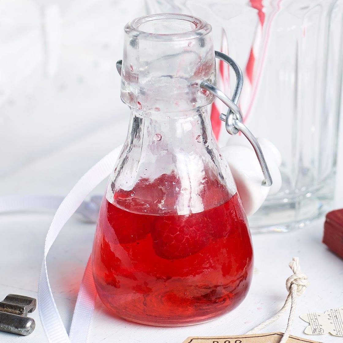 Homemade raspberry vodka