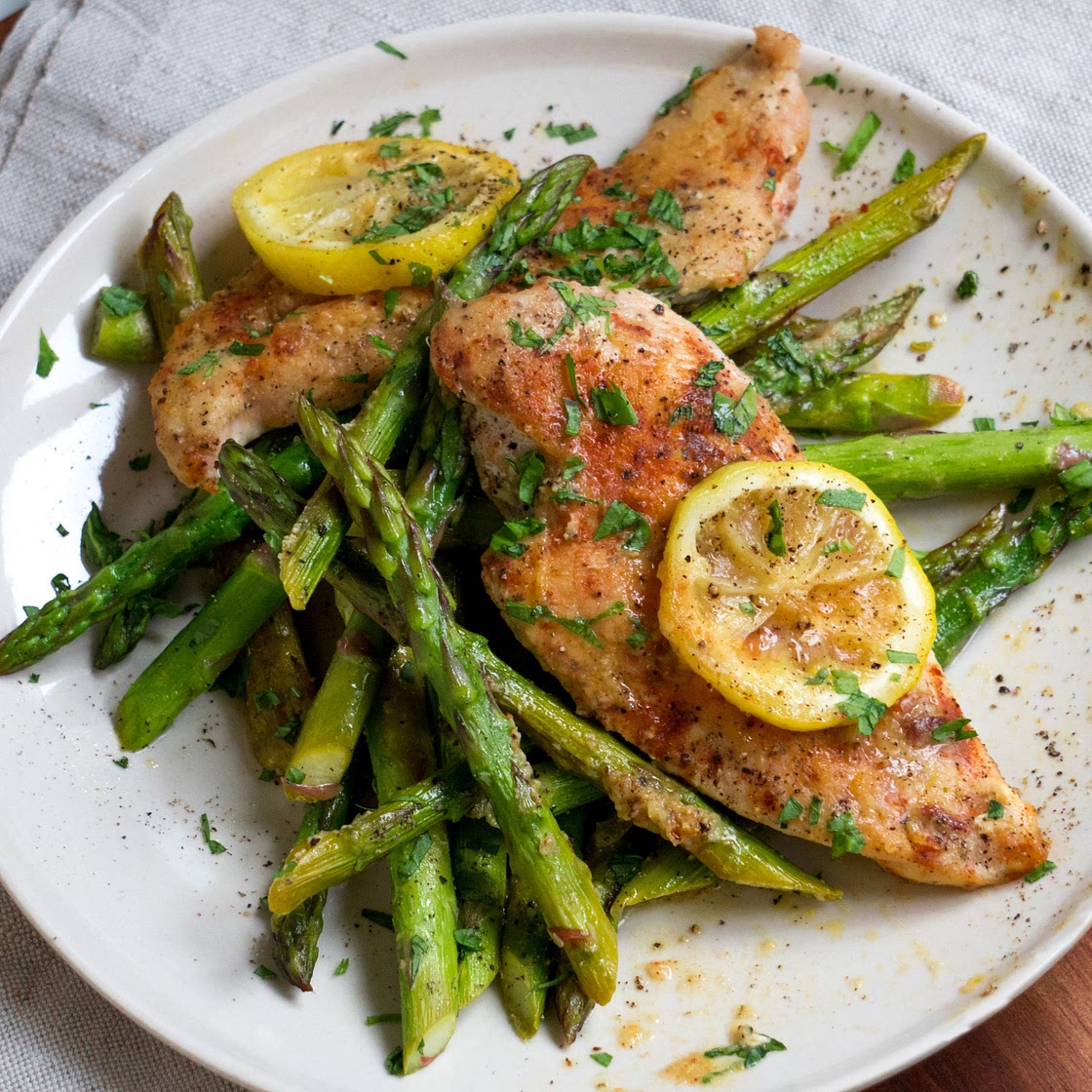 Zitronen-Spargel-Hähnchen