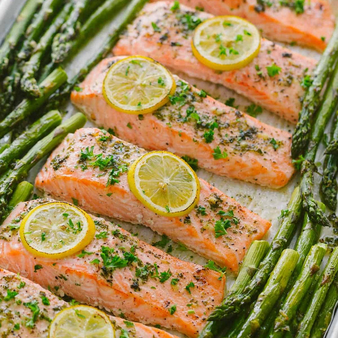 One-Pan Salmon Asparagus Recipe (VIDEO)