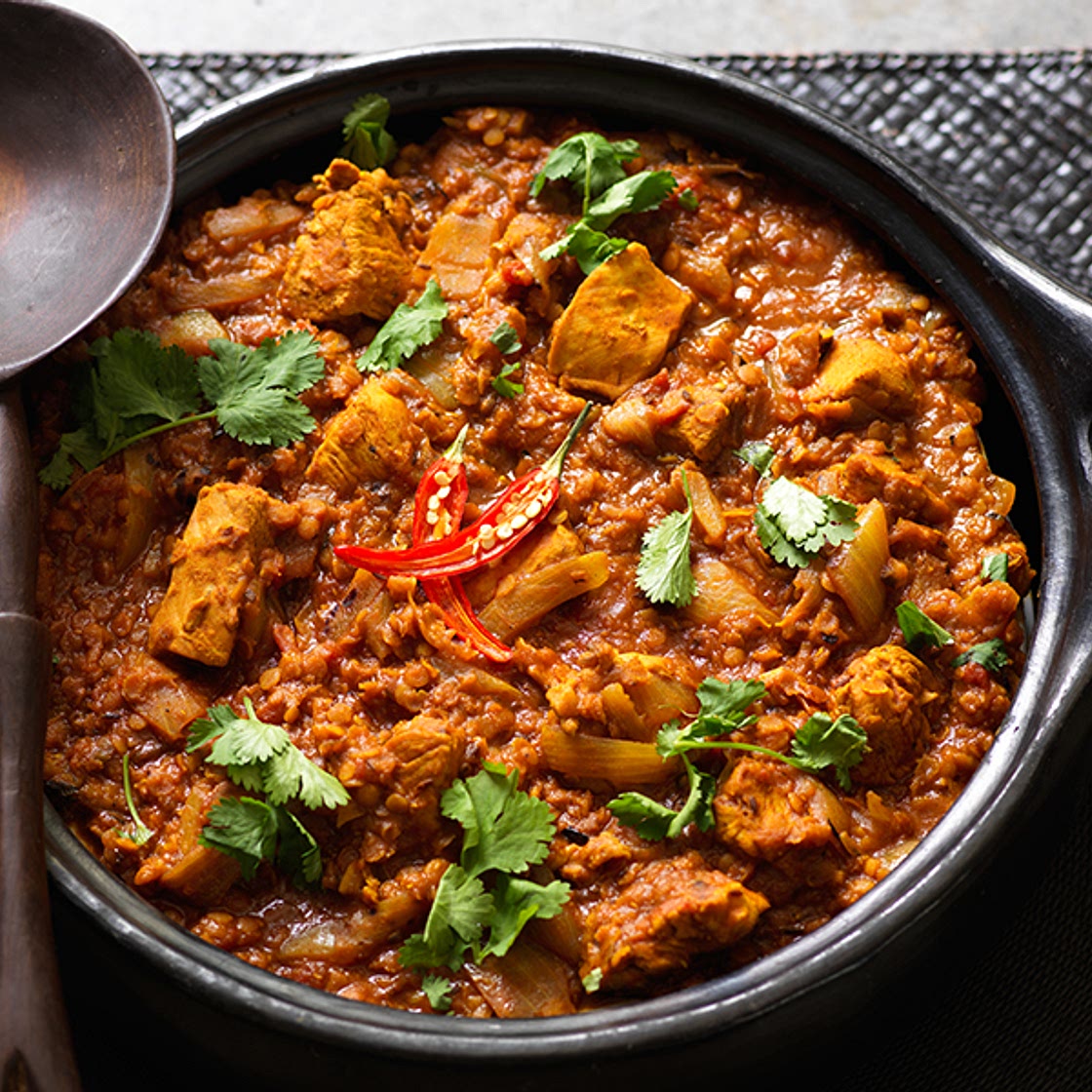 Chicken and lentil curry