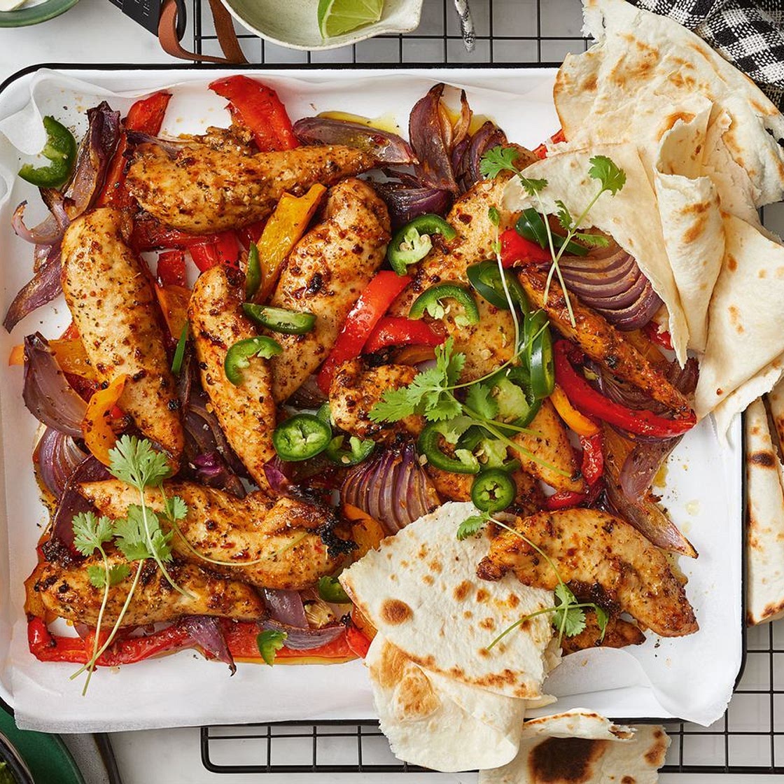 Chicken fajita tray bake recipe