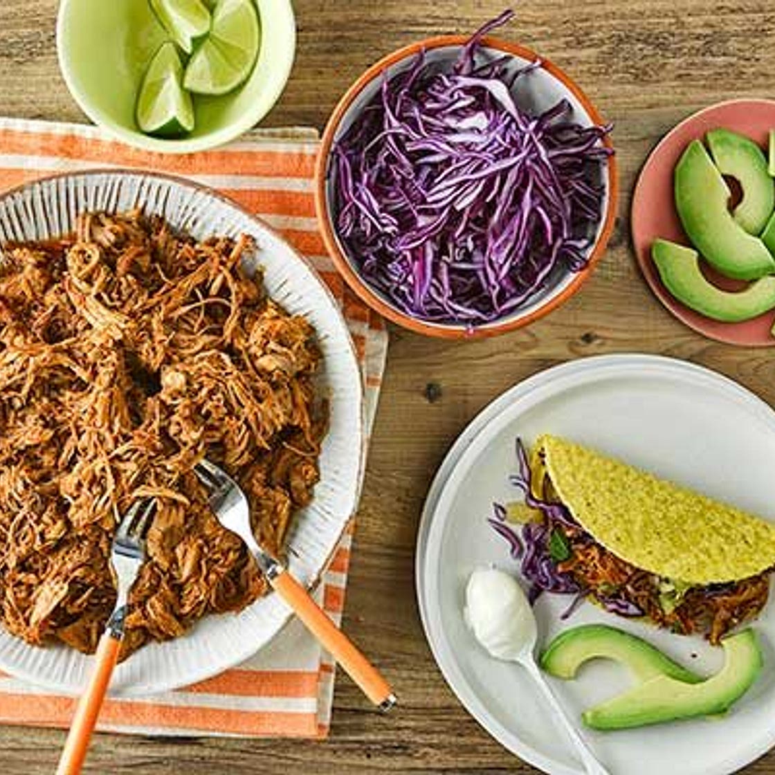 Pulled pork tacos with pineapple salsa