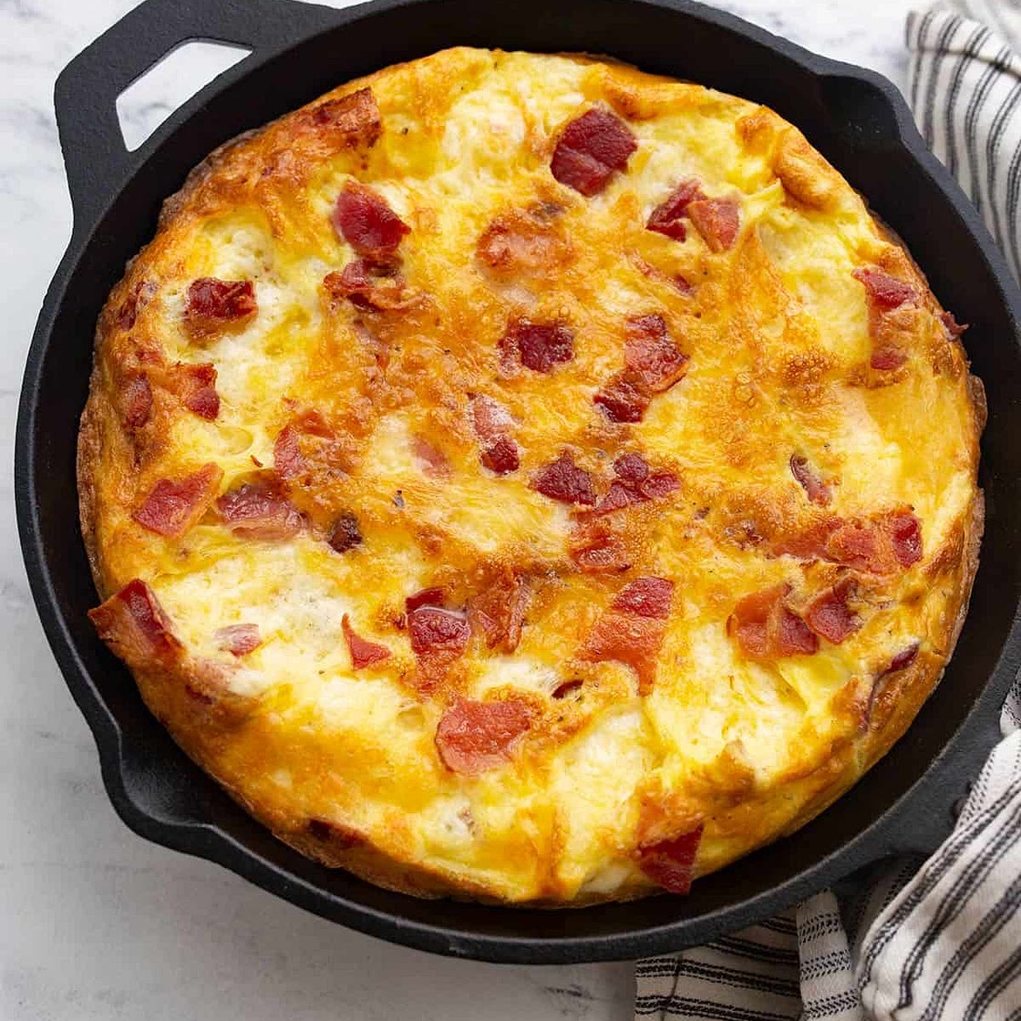 Keto Frittata with Brie and Bacon
