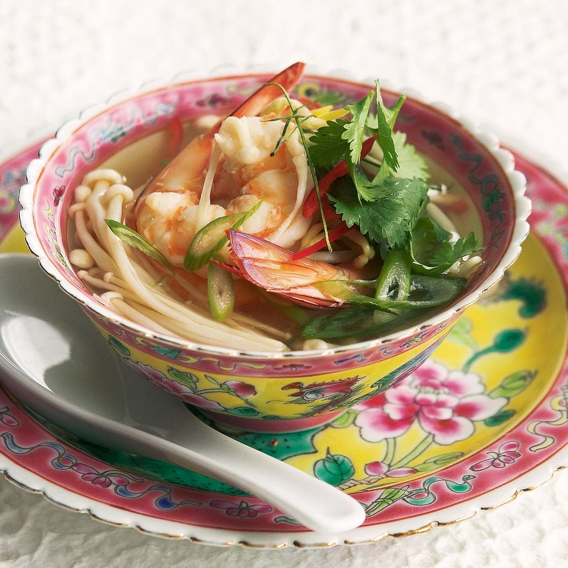 Hot and sour prawn soup