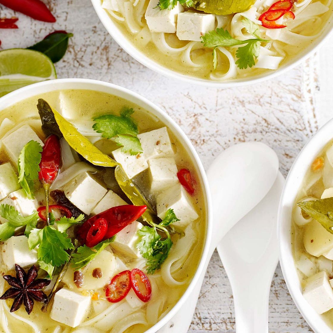 Hot and sour tofu soup