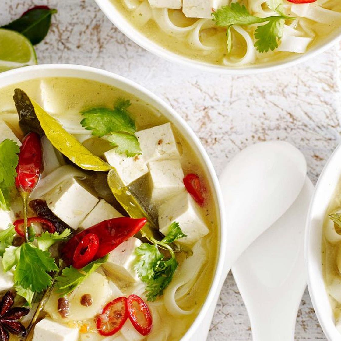 Hot and sour tofu soup