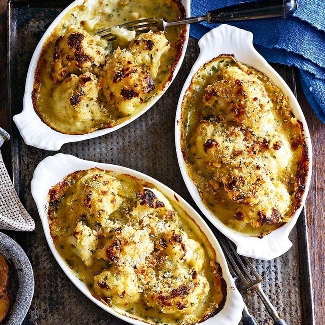 Individual stilton cauliflower cheeses