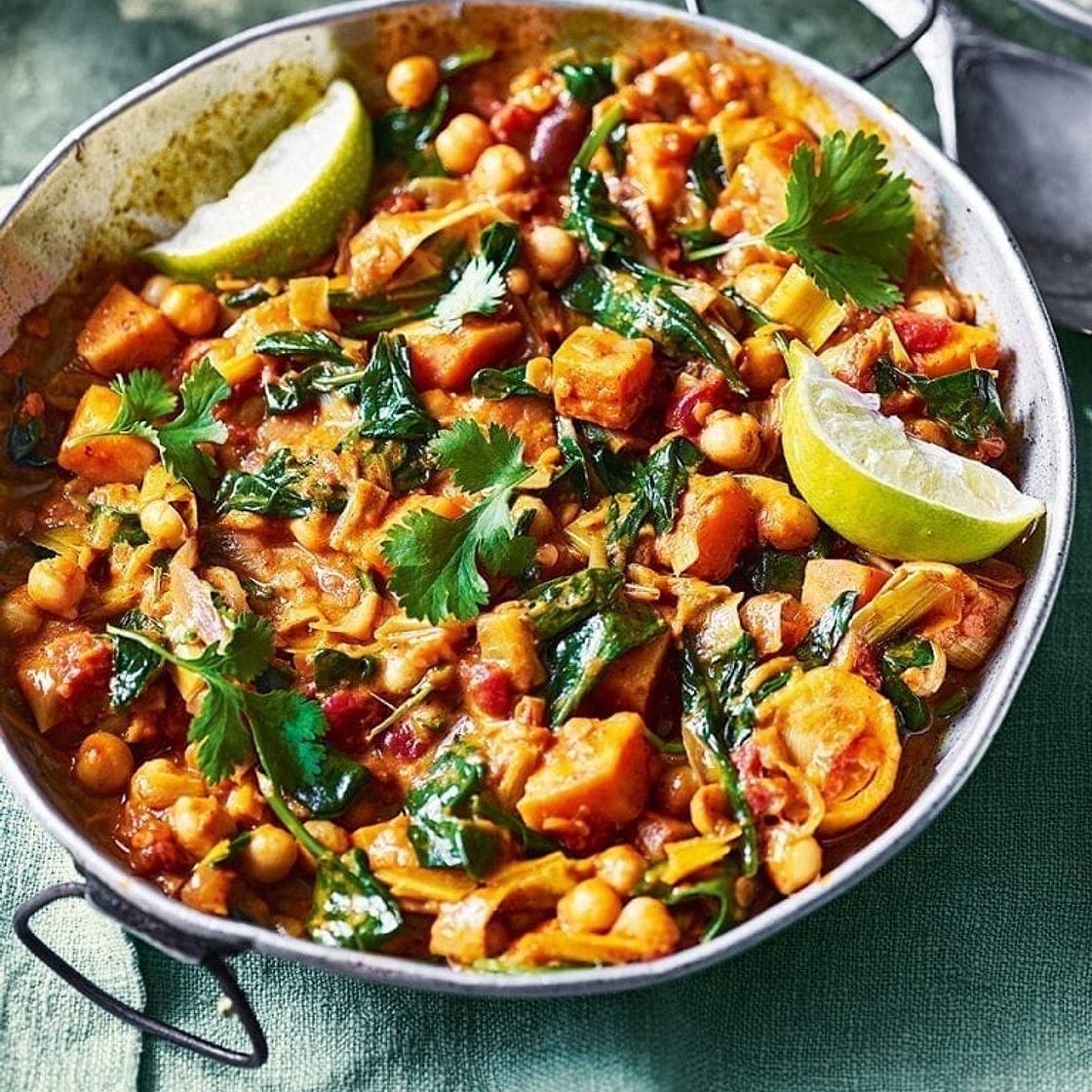 Sweet potato and chickpea curry