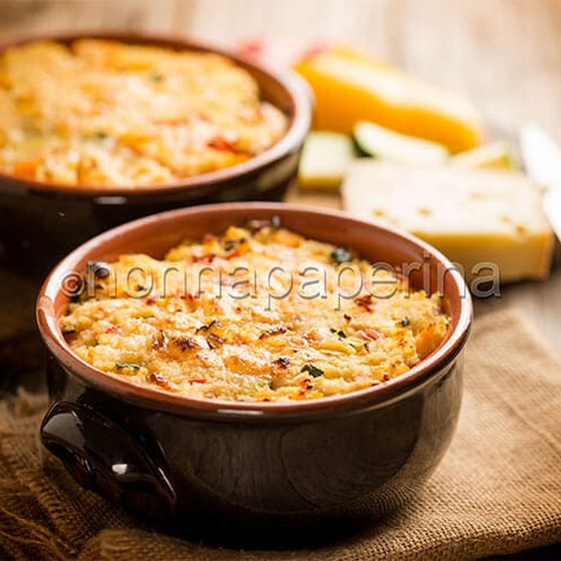 Sformato di miglio con verdure, un primo rustico