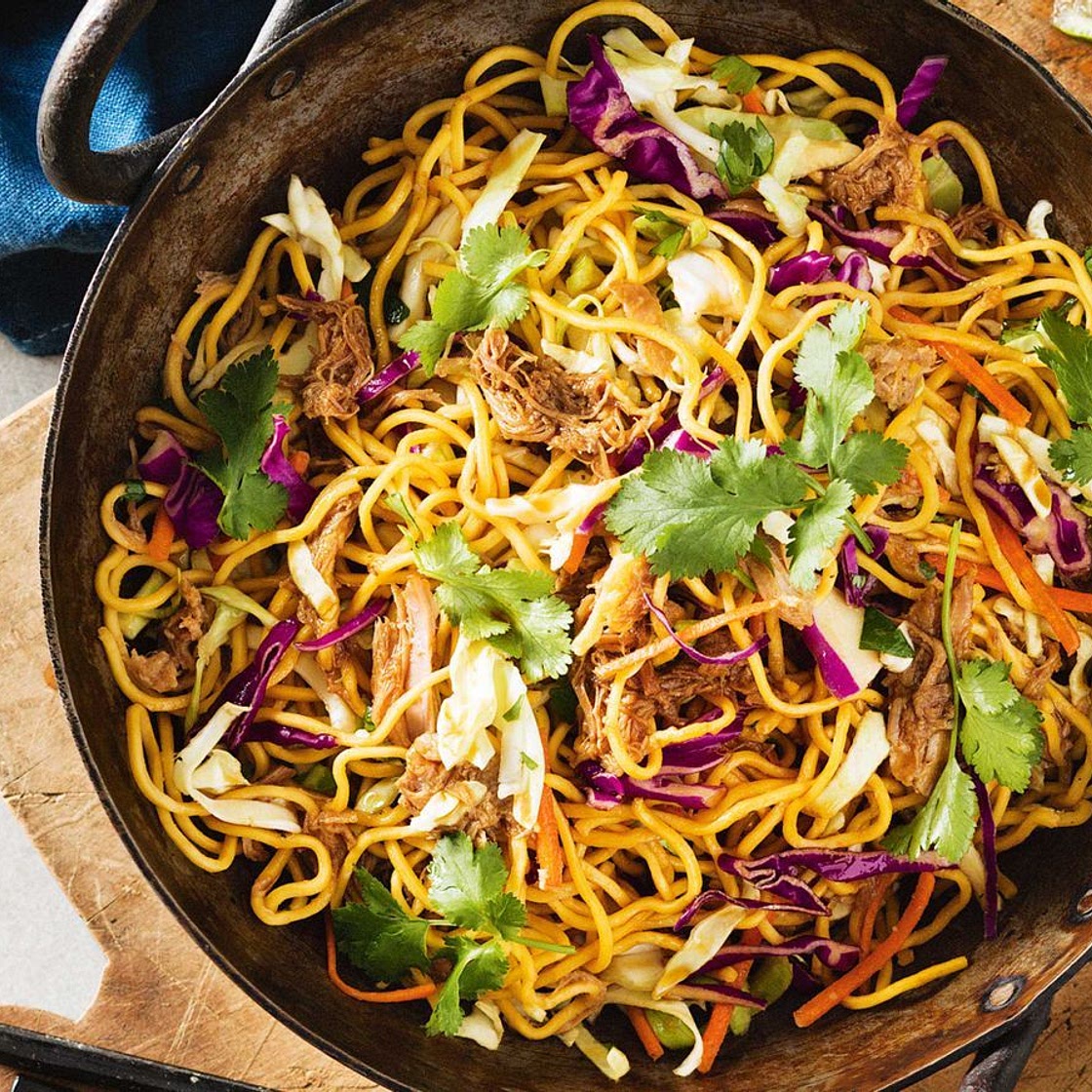 Quick pork chow mein