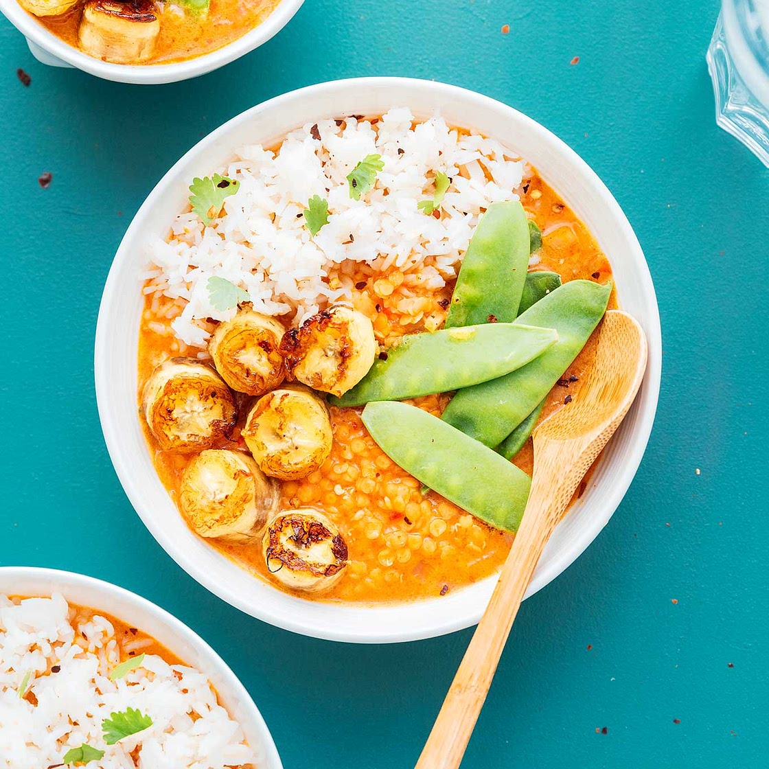 Banana Curry (Spicy Thai Style with Red Lentils)