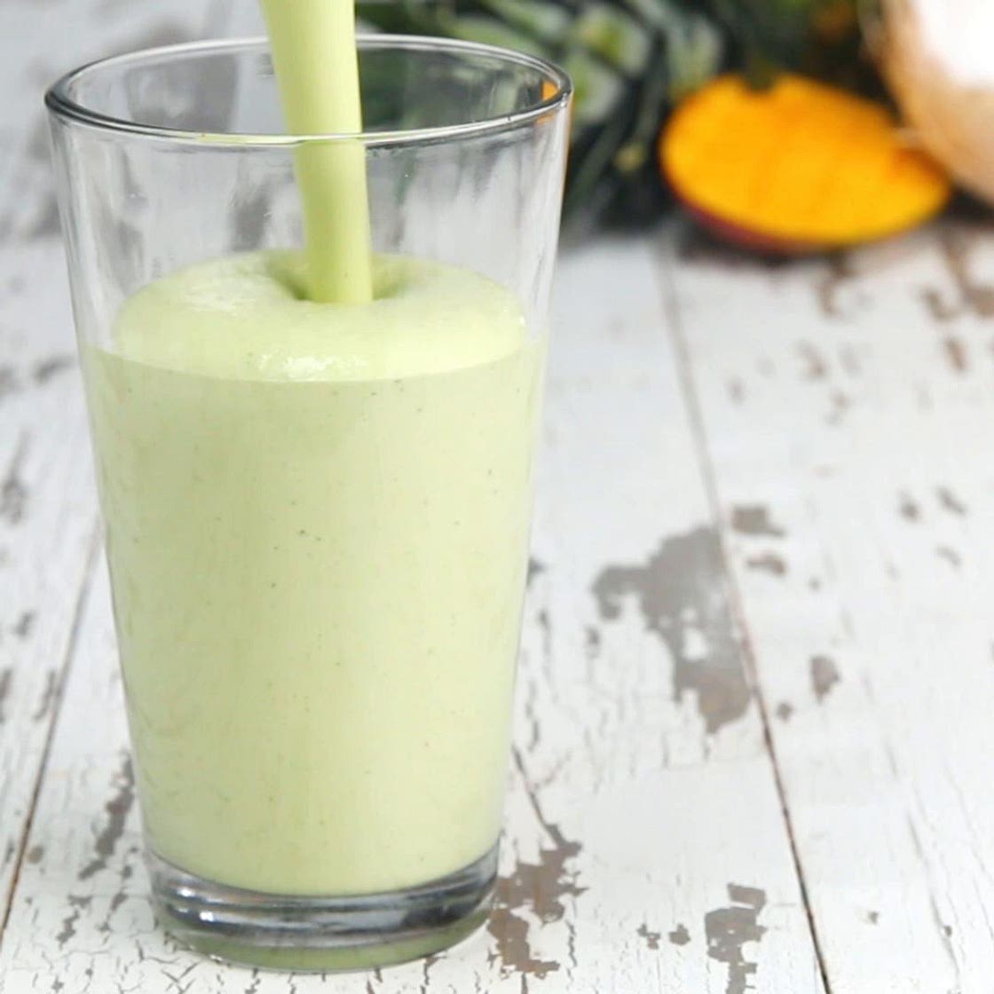 Tropical Green Protein Smoothie Recipe by Tasty