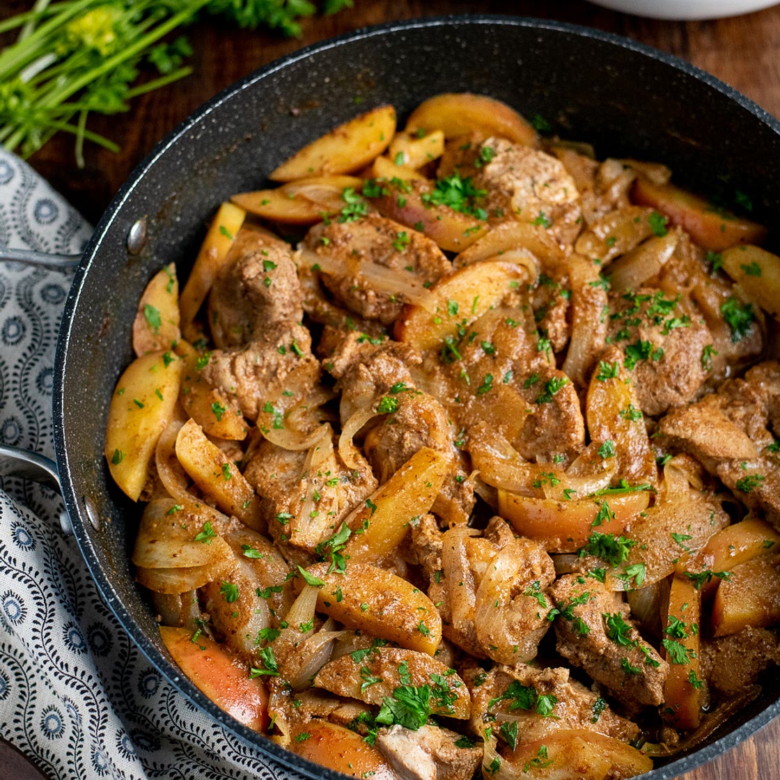 Stove Top Pork with Apples