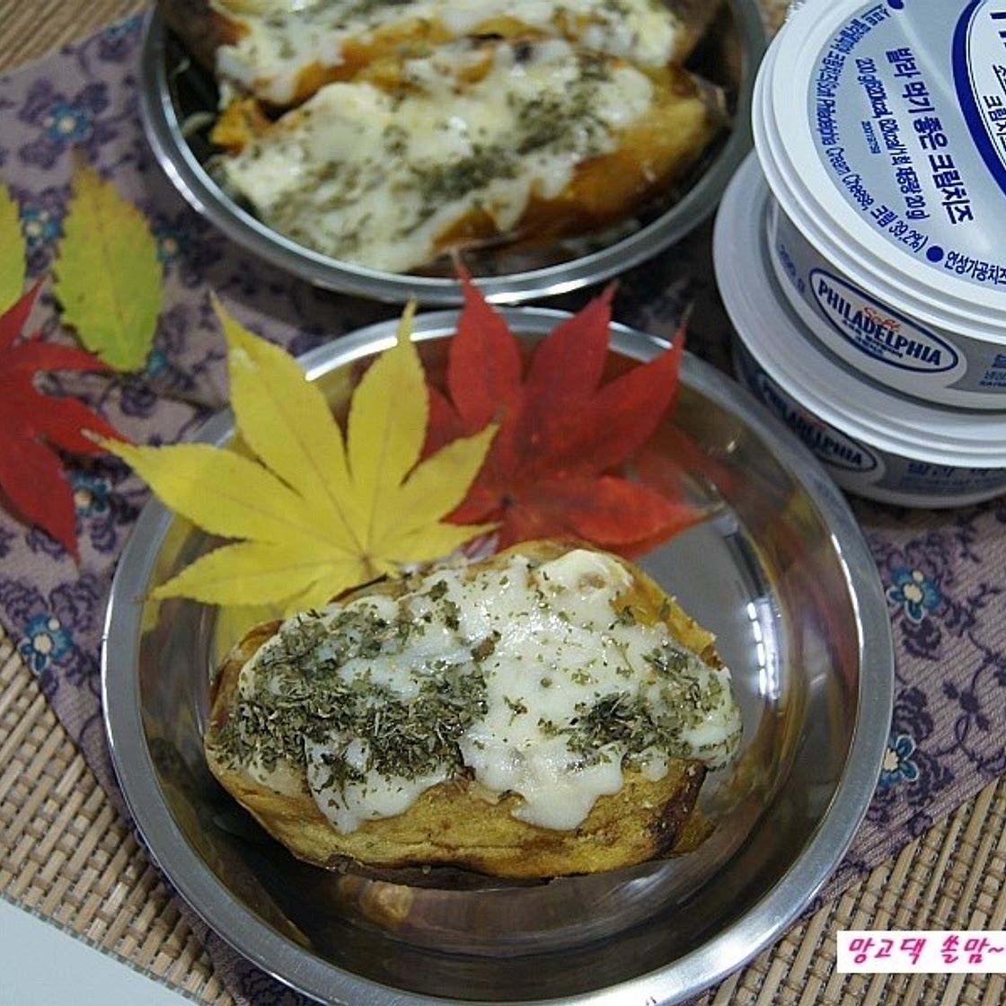 ☆ 필라델피아크림치즈와 고구마가 이렇게 잘 어울릴줄이야..캠핑레시피 성공~~★