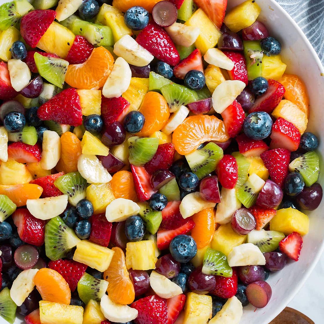Honey Lime Rainbow Fruit Salad