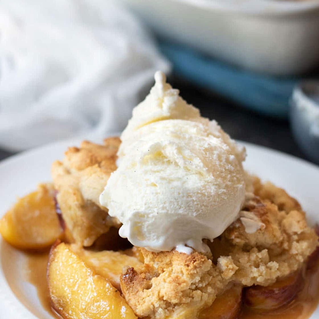 Easy Grain-Free Peach Cobbler with Almond Flour