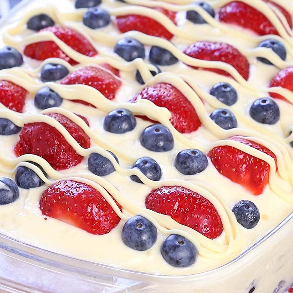 No Bake Summer Berry Icebox Cake
