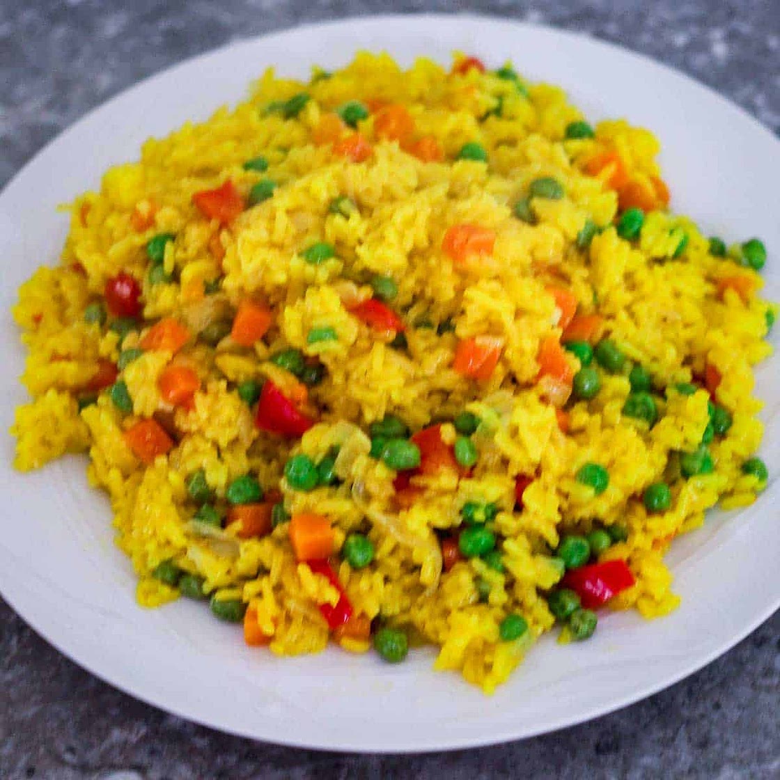 Saffron Rice With Veggies