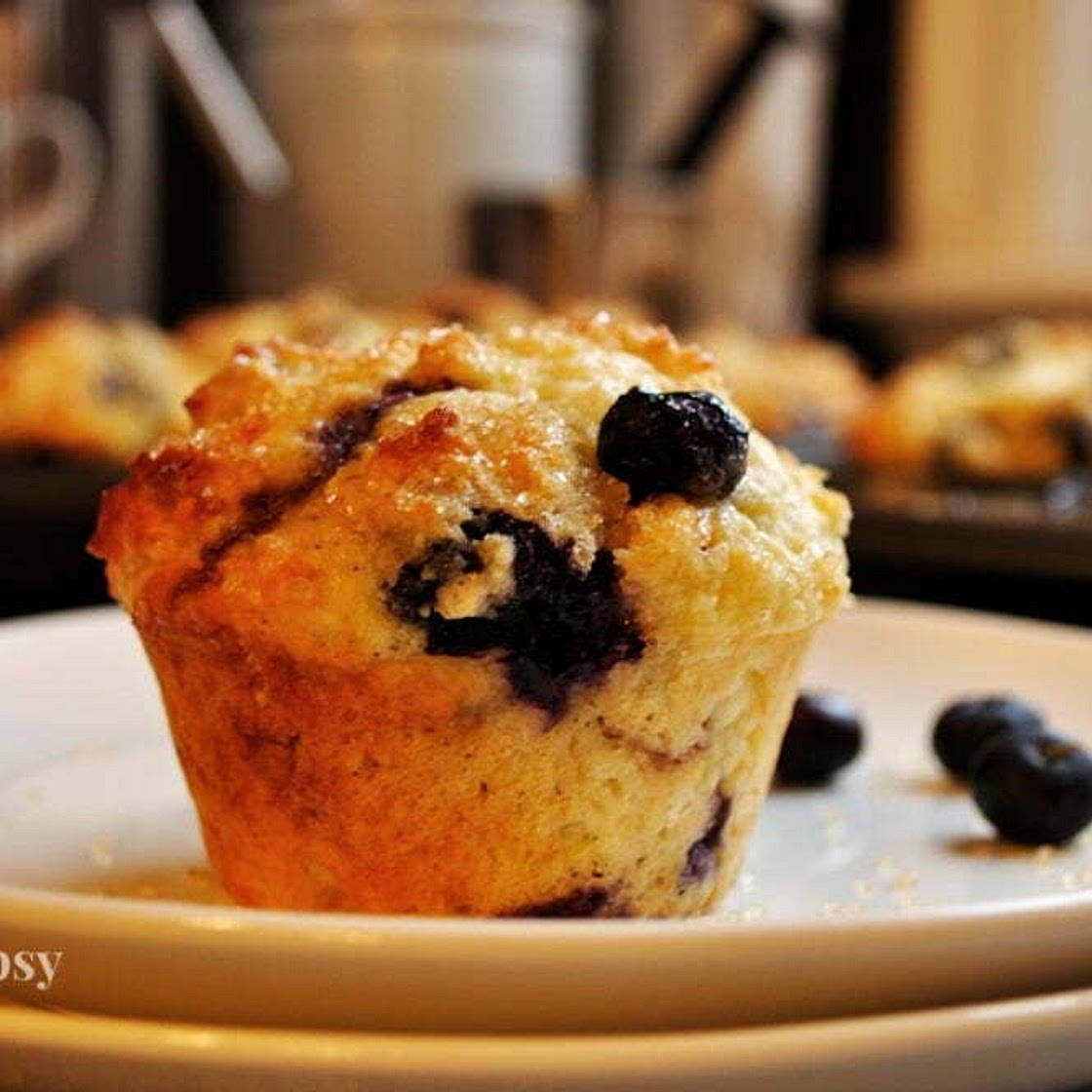 One Bowl Blueberry Muffins