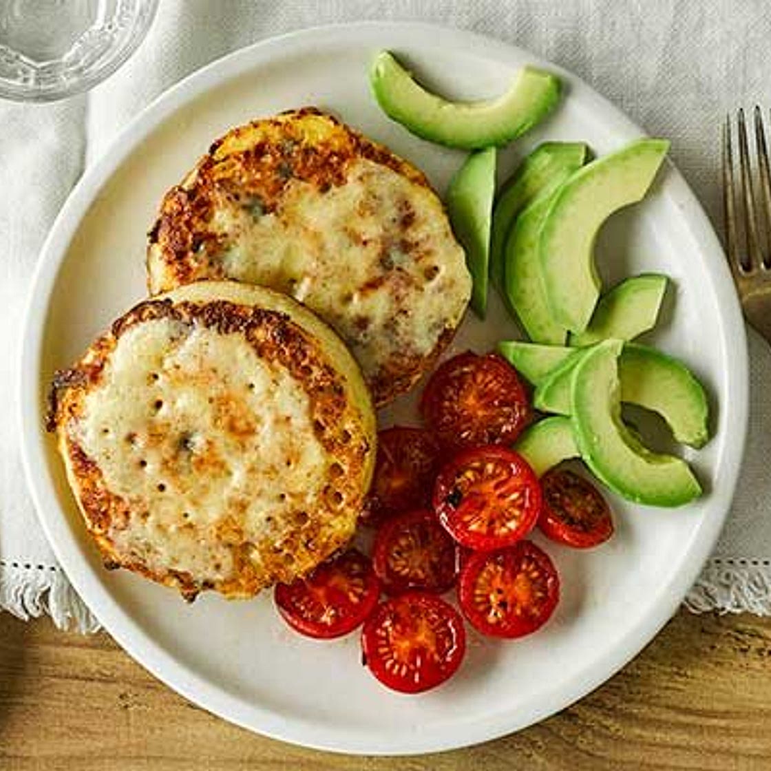 Eggy cheese crumpets
