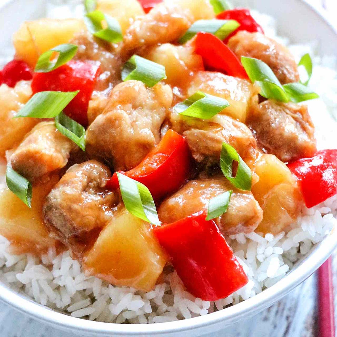 Slow Cooker Sweet and Sour Chicken Thighs