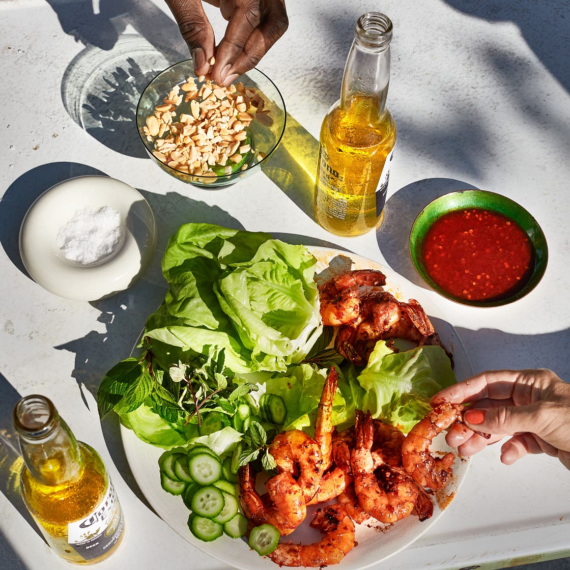 Spicy Shrimp Lettuce Wraps