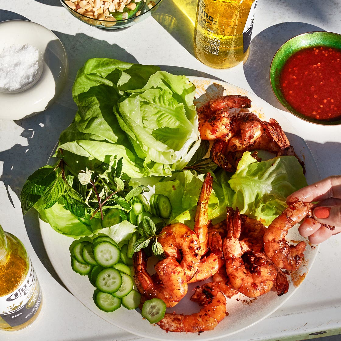 Spicy Shrimp Lettuce Wraps