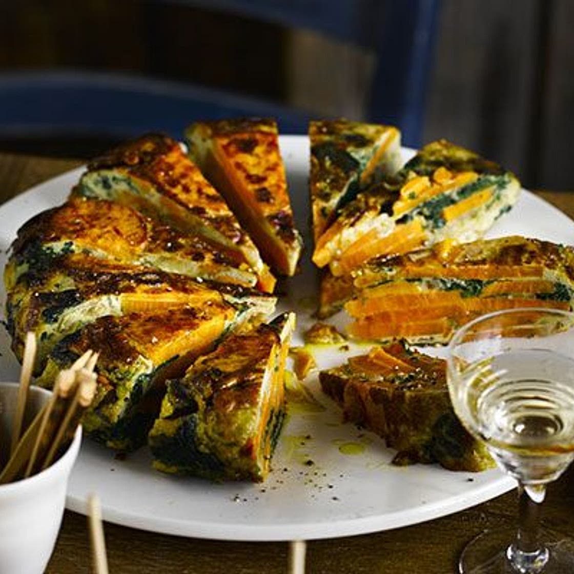 Spinach & pepper frittata