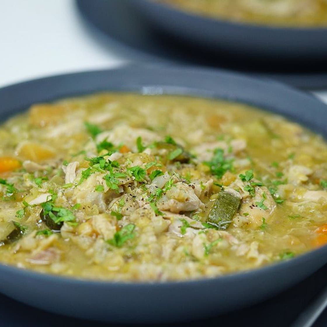 Hearty chicken and vegetable soup