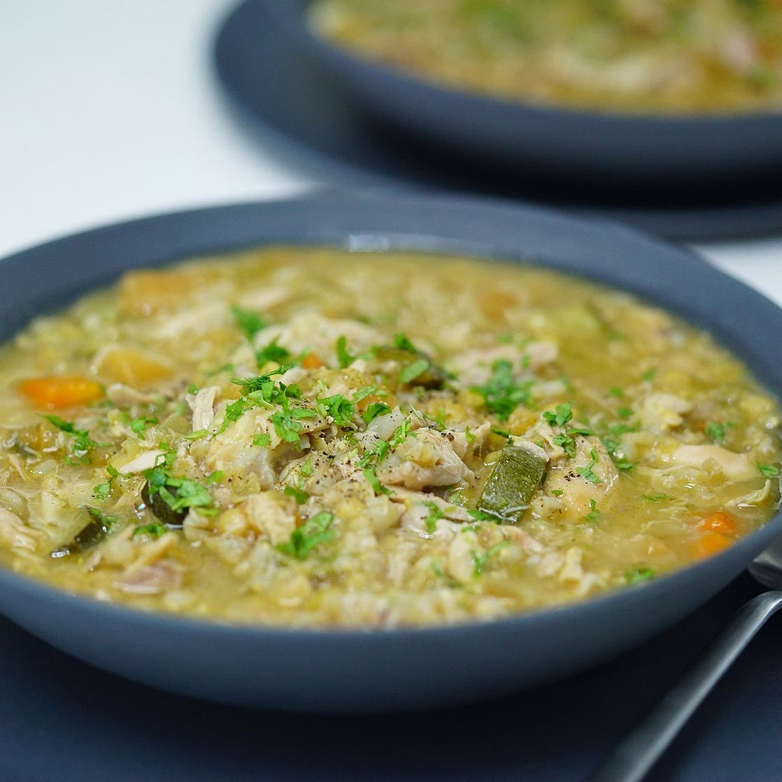 Hearty chicken and vegetable soup