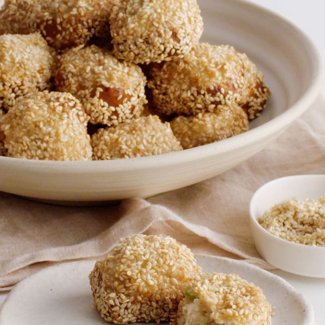 Air fryer prawn sesame balls recipe