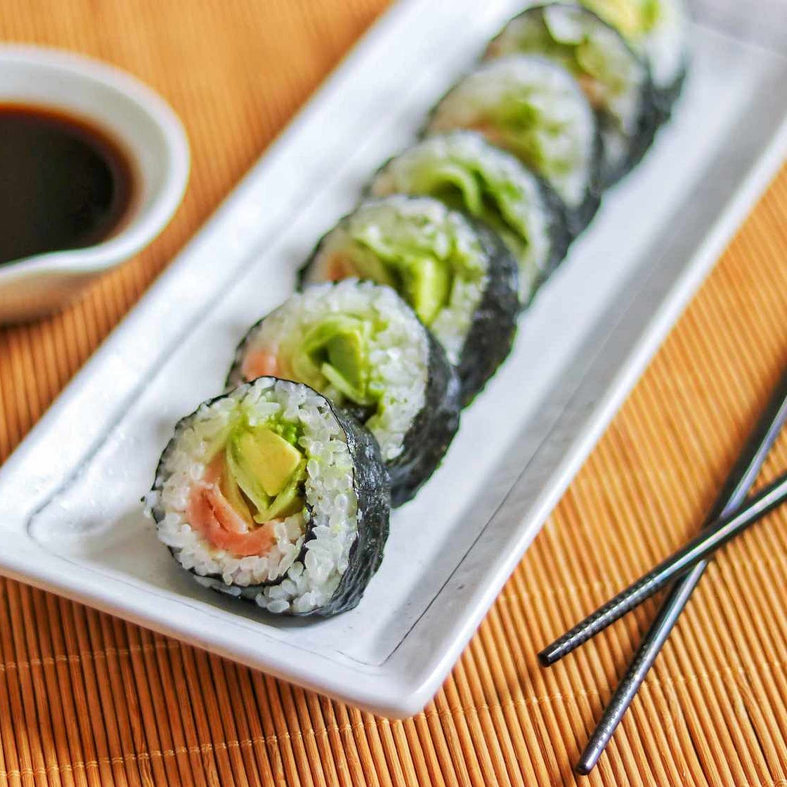 Smoked Salmon Sushi Roll