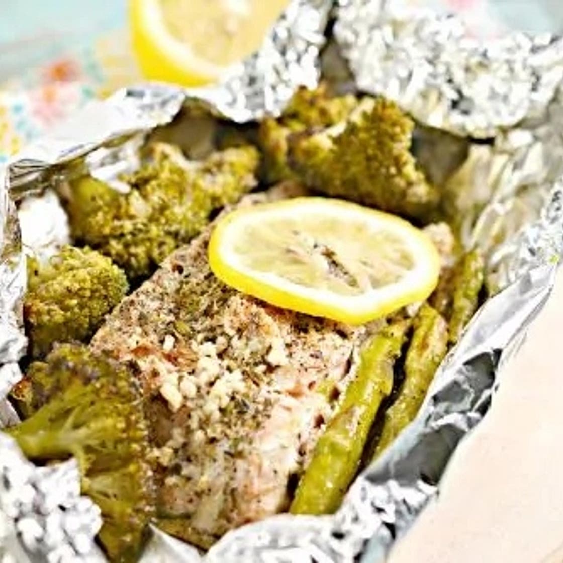 Keto Garlic Herb Salmon Foil Packets Recipe