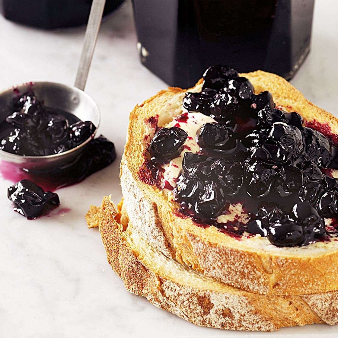 Microwave blueberry jam