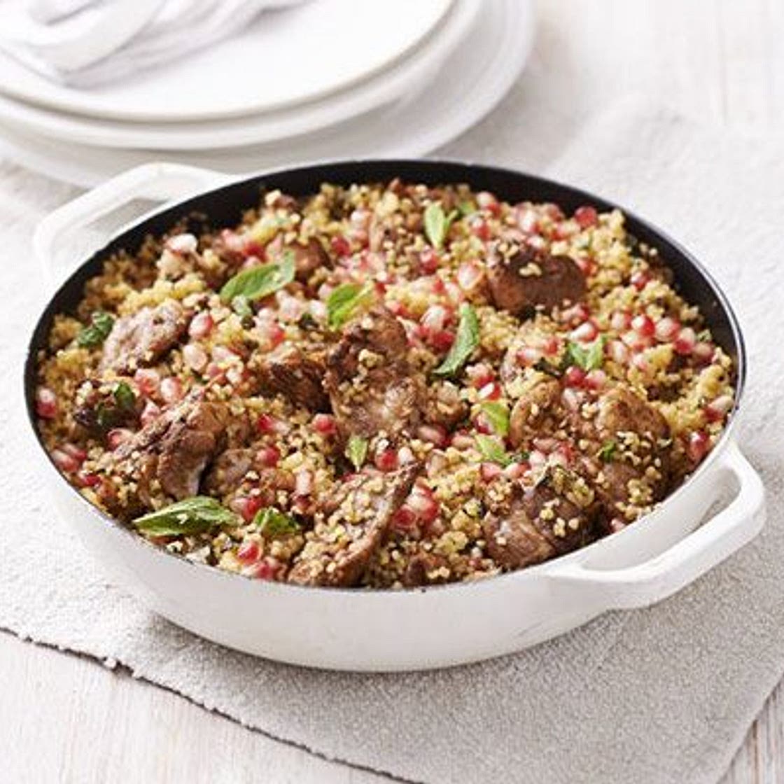 Chicken & pomegranate bulgur pilaf