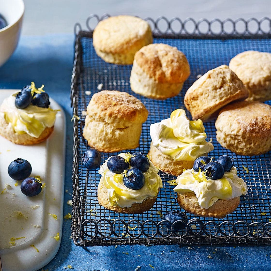 Limoncello and blueberry scones