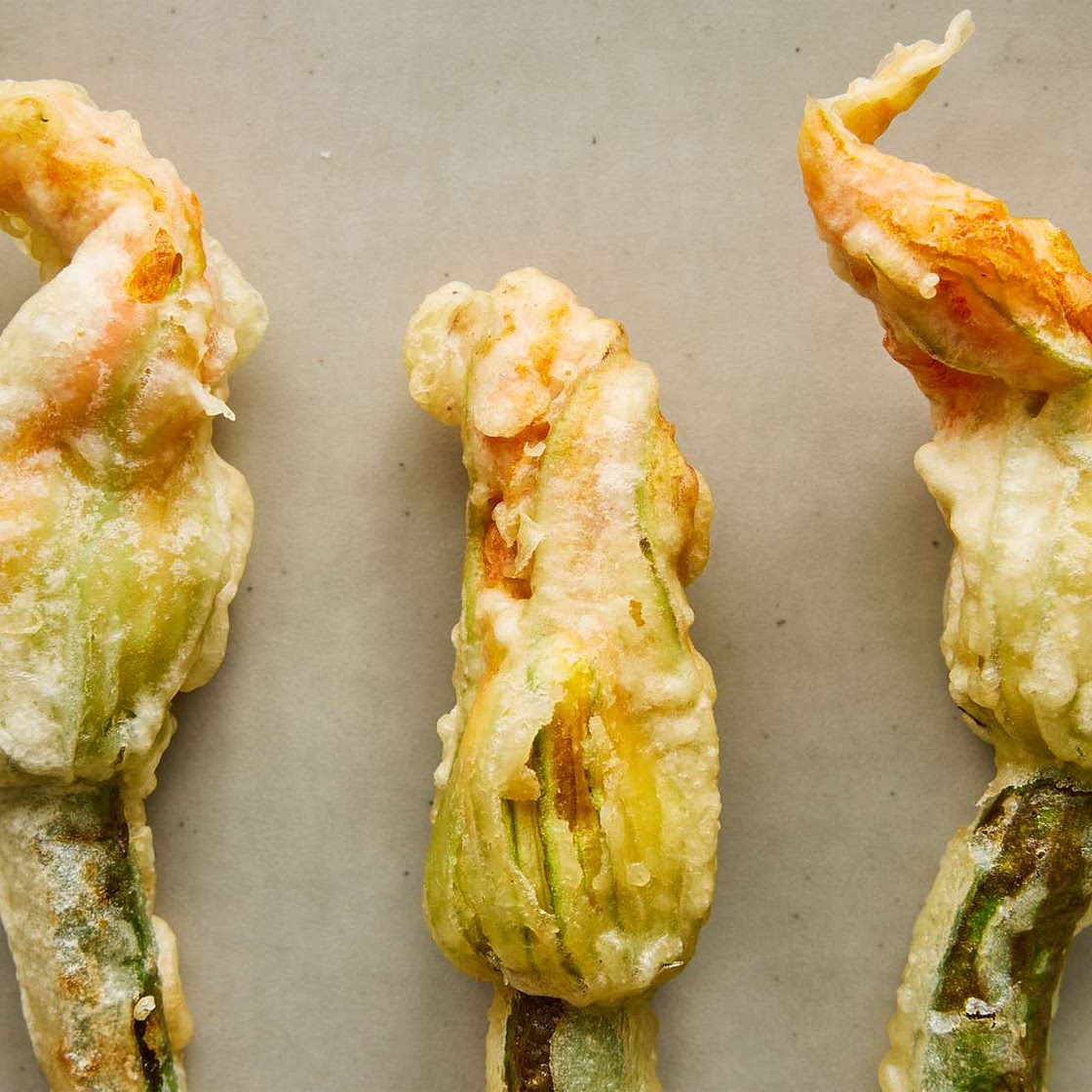Fried Stuffed Squash Blossoms