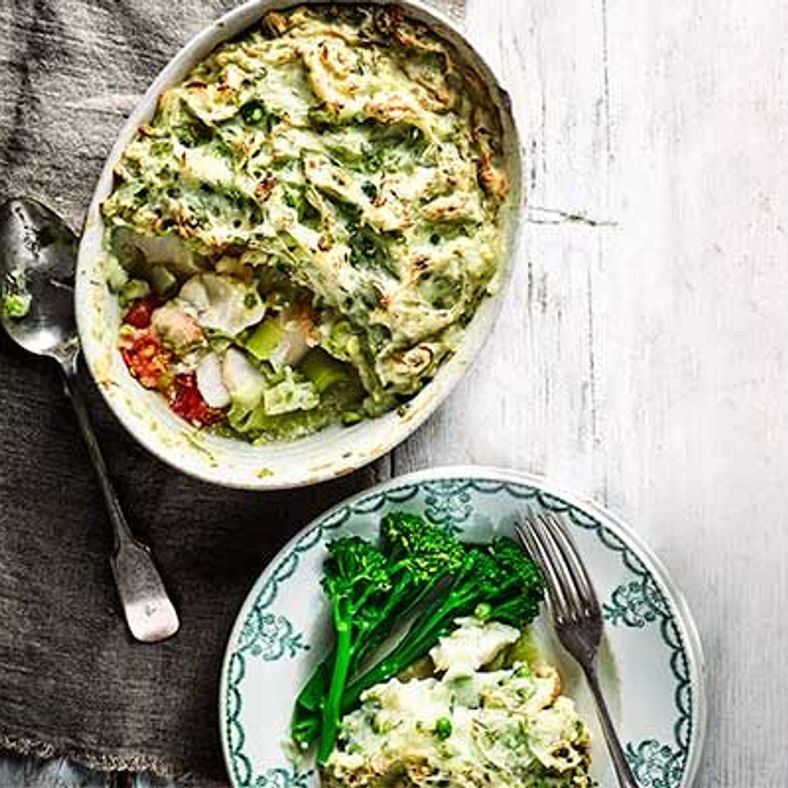 Fish pie with pea & dill mash