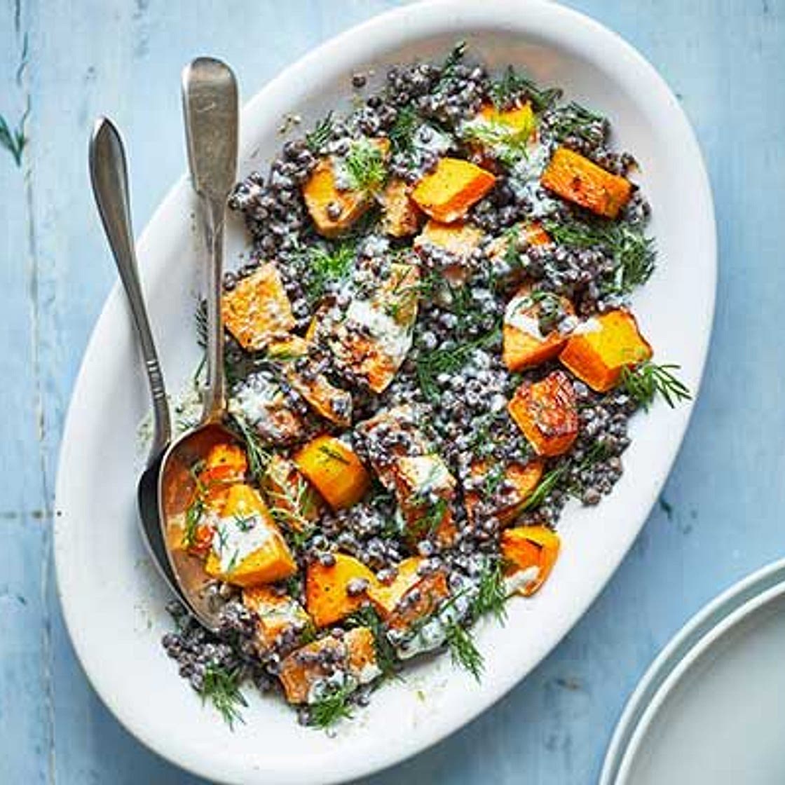 Squash & lentil salad