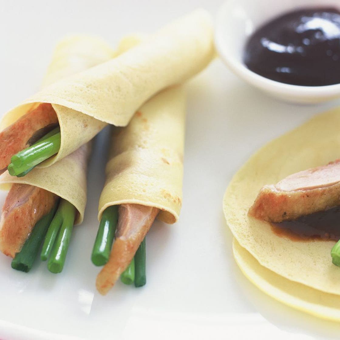 Peking duck pancakes