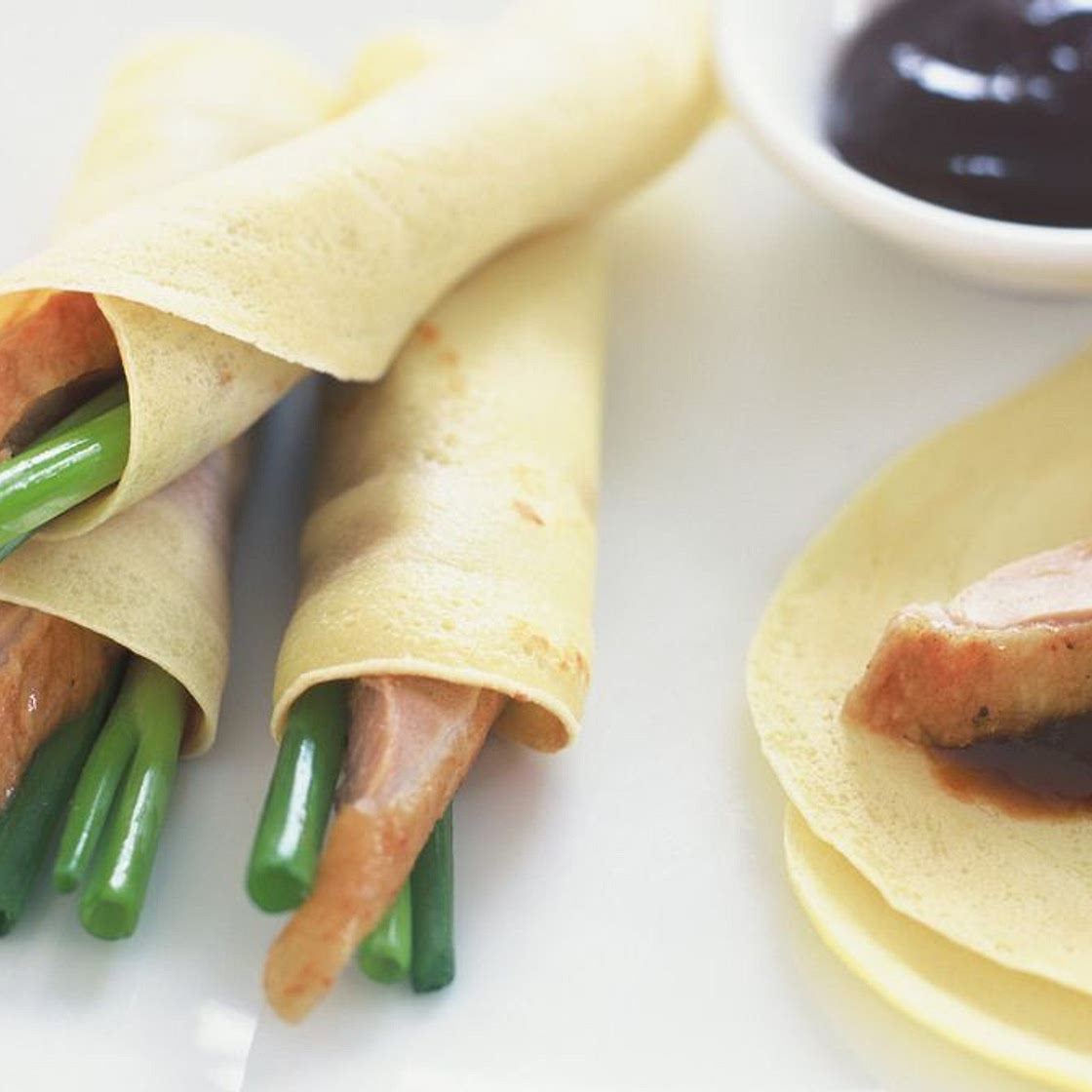 Peking duck pancakes