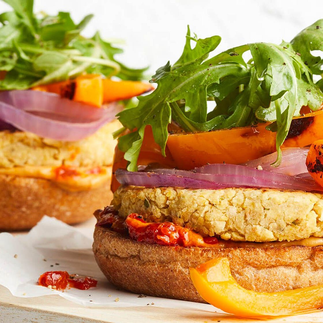 Mediterranean Chickpea Burgers