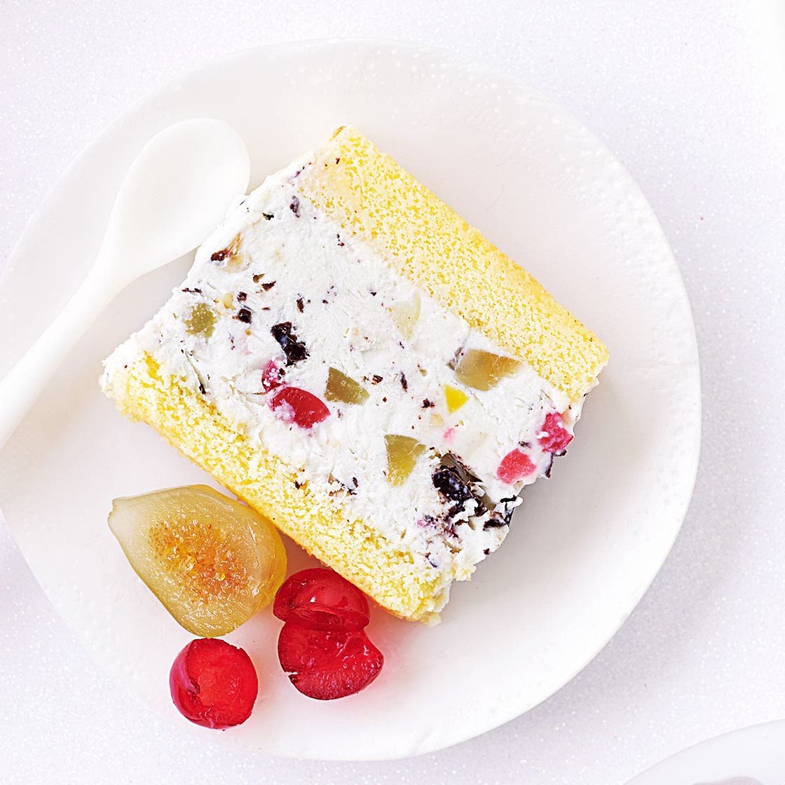 Cherry and fig cassata