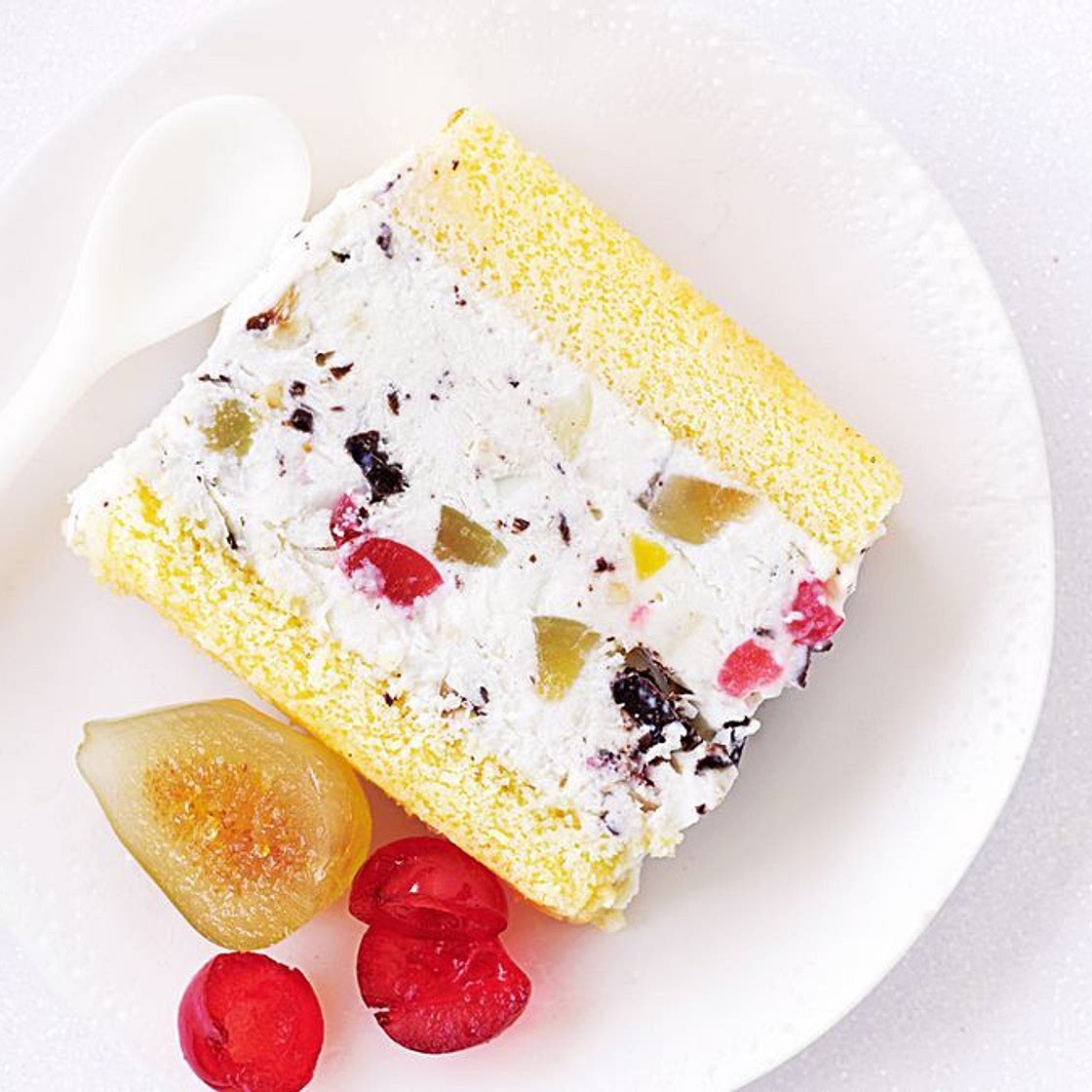 Cherry and fig cassata