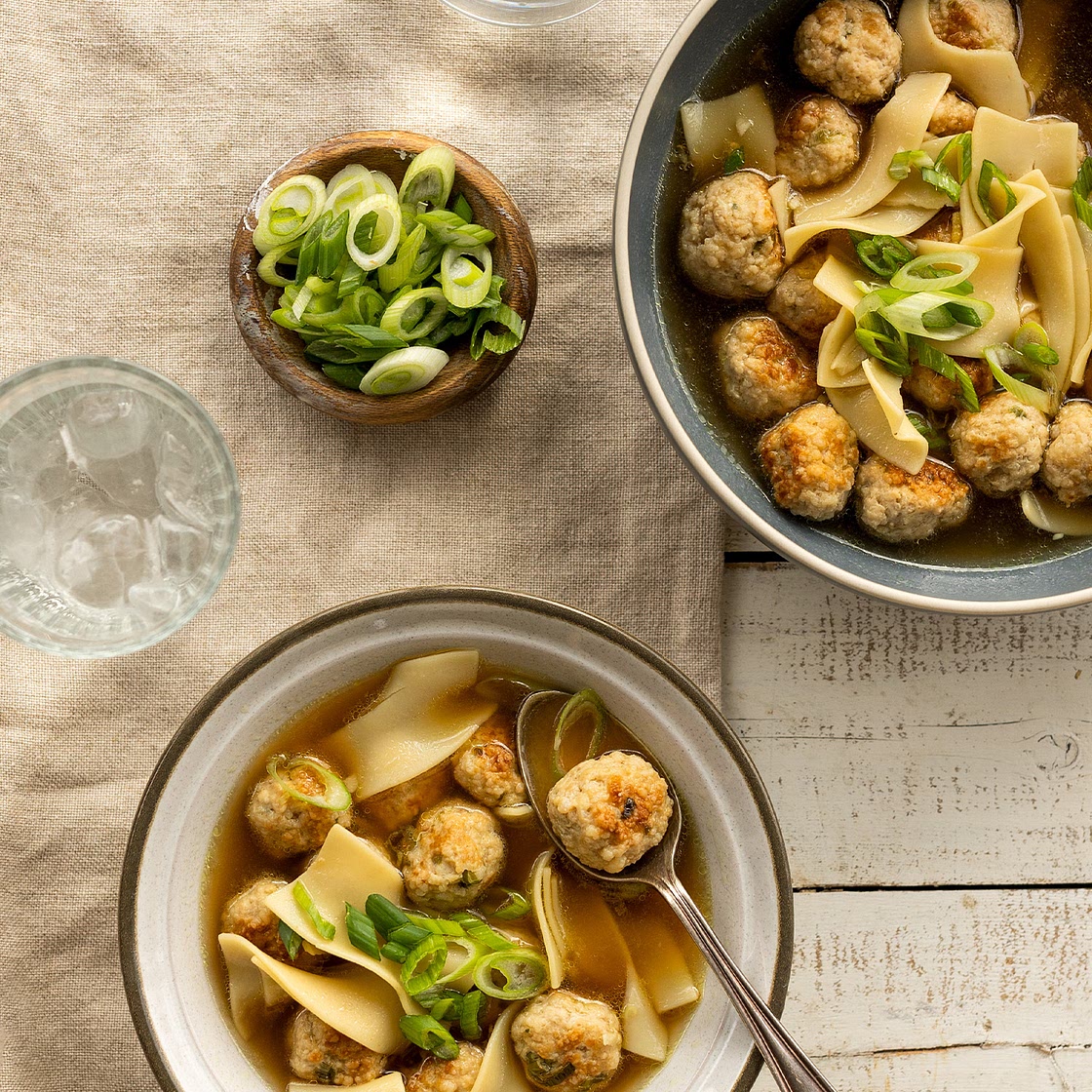 Soupe wonton déconstruite