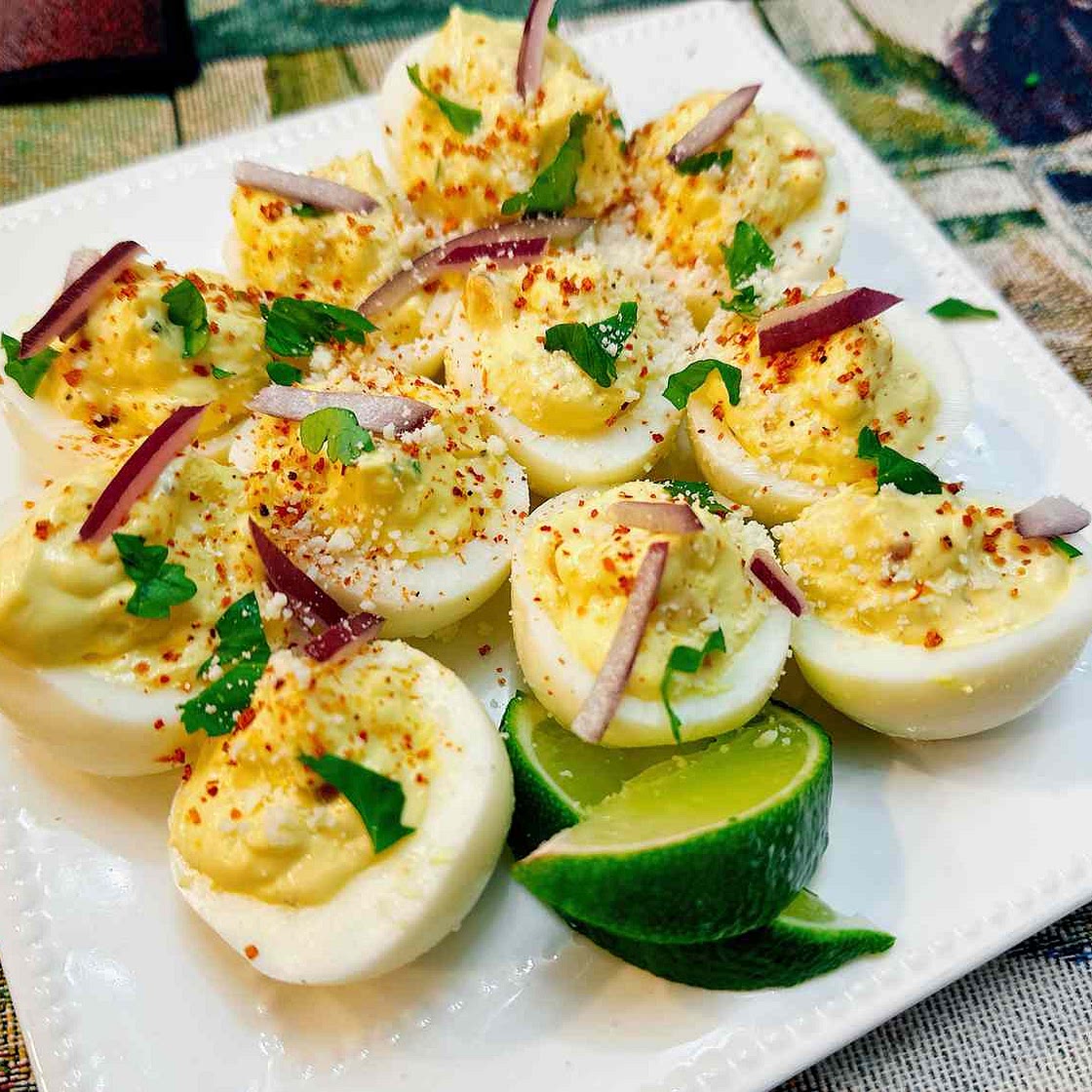 Mexican Street Corn Deviled Eggs